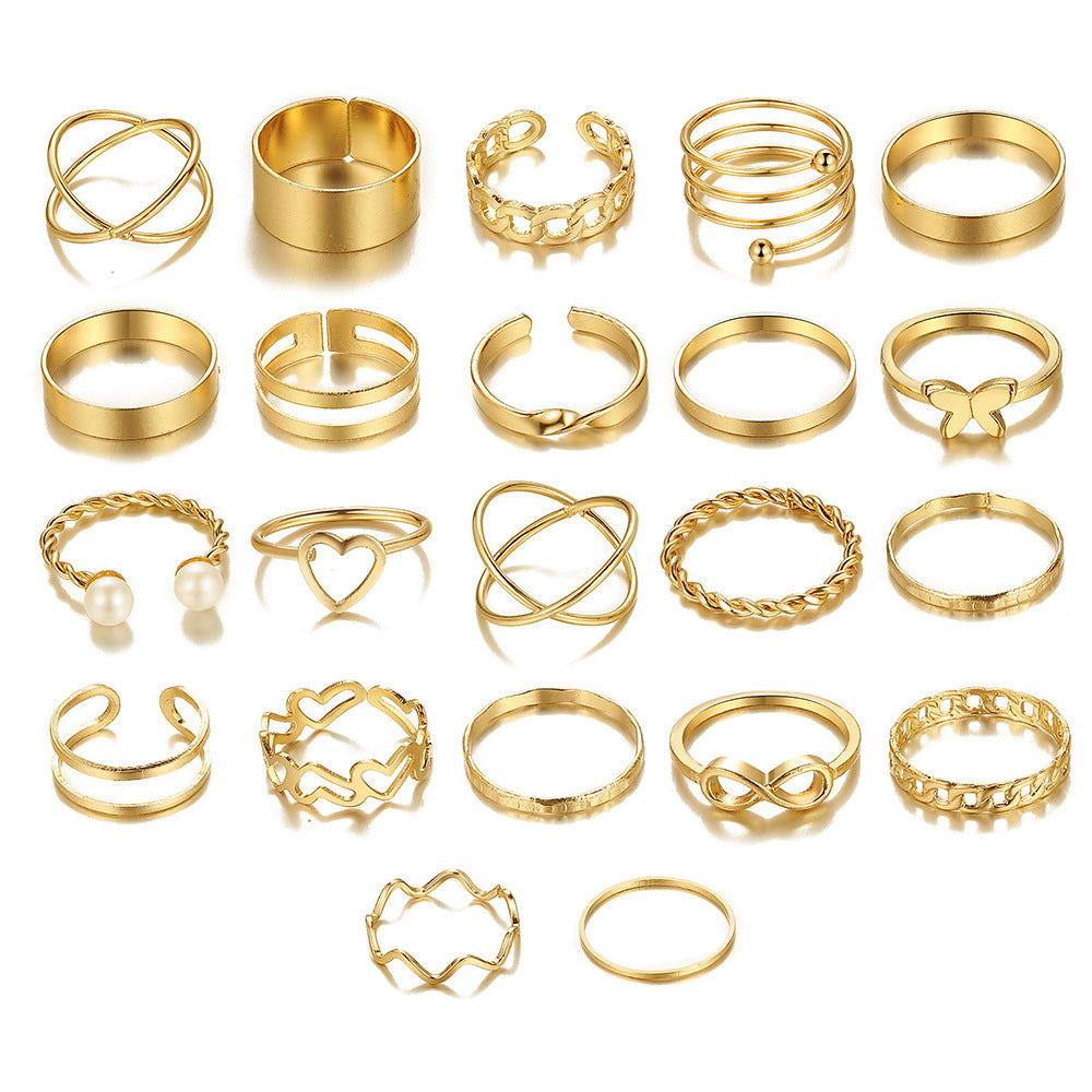Creative Minimalist Elegant Womens Ring Set