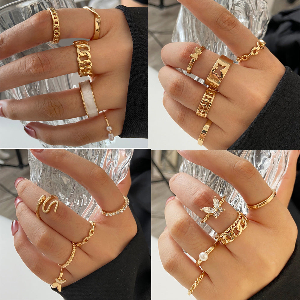 Creative Minimalist Elegant Womens Ring Set