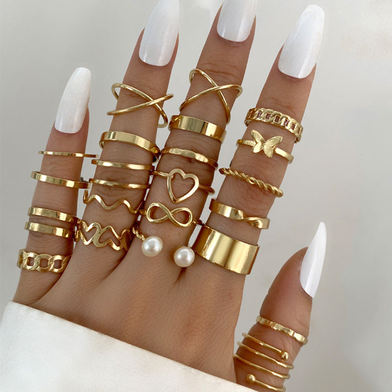 Creative Minimalist Elegant Womens Ring Set