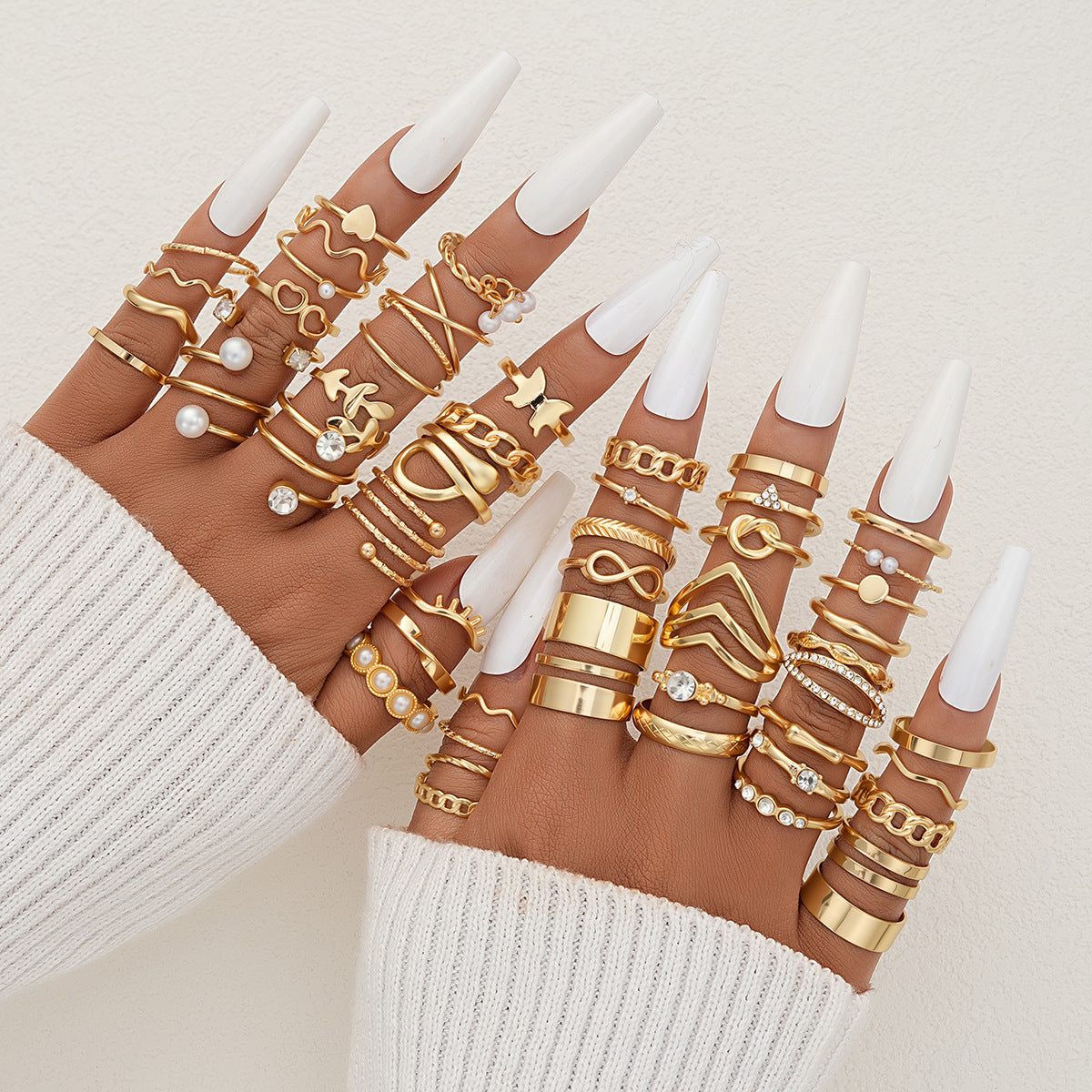 Creative Minimalist Elegant Womens Ring Set