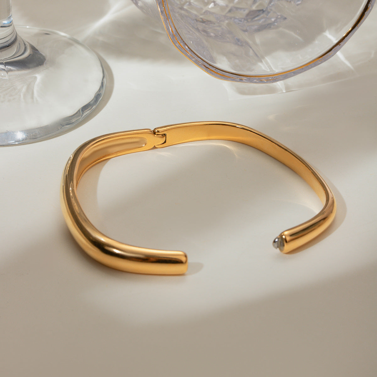 Simple Irregular Titanium Steel Bracelet For Women