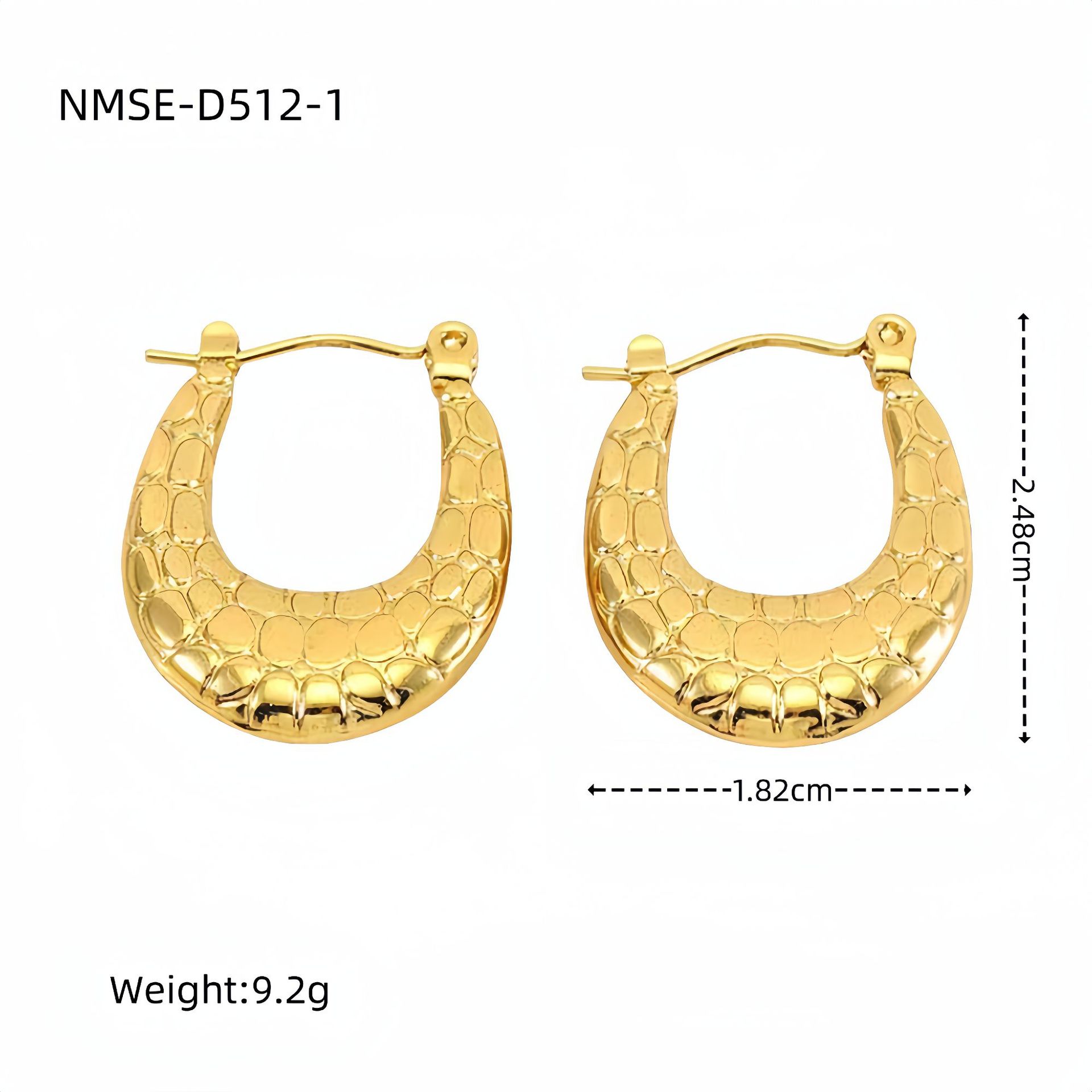 New Textured Titanium Steel Earrings